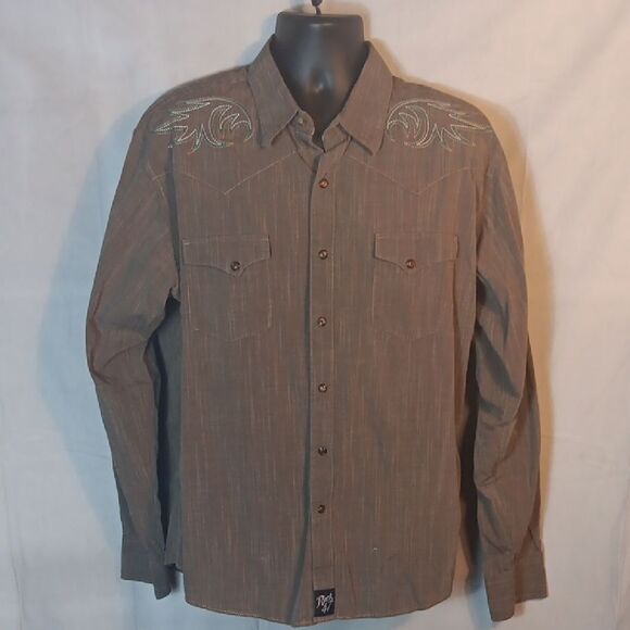 Wrangler Rock47 Men's Snap Western Shirt - Picture 1 of 10